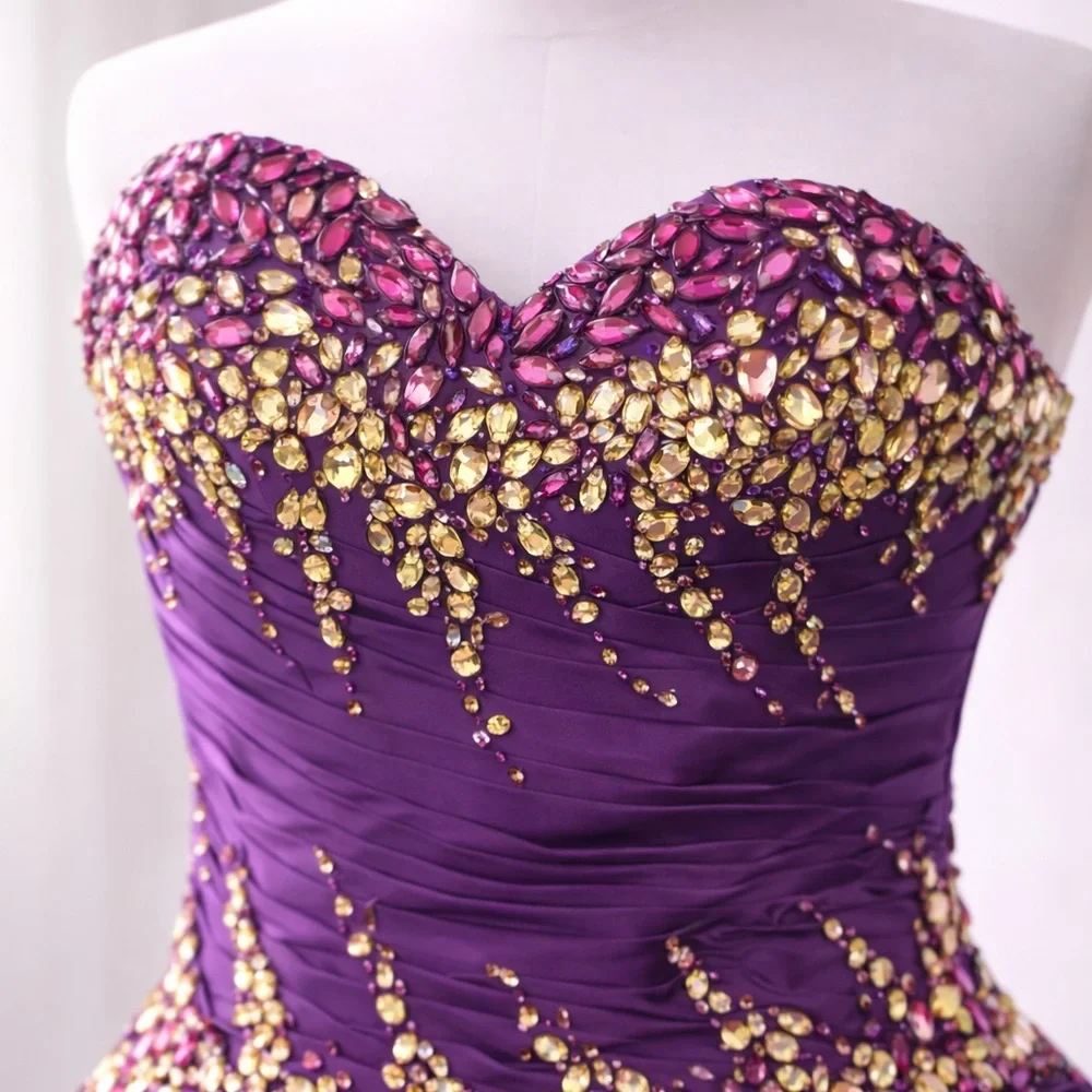 Princess by Mary’s Purple & Gold Ball Gown – Size 6 – New With Tags - Picture 3 of 11